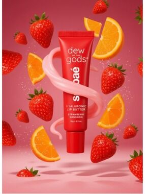 Dew of the Gods Hyaluronic Lip Butter Strawberry Mandarin 15g New In Box